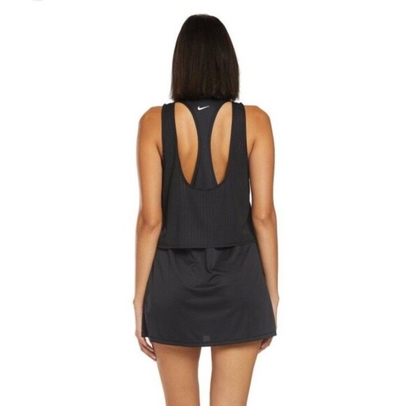 Nike Womens Sport Mesh Reversible Dress Cover Up Extra Large Black New 11532 - Picture 2 of 13